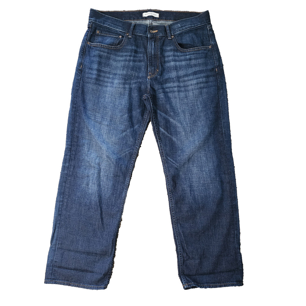 Banana Republic Blue Stretch Denim Straight‎ Leg Jeans Womens Size 31 X 27